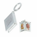 Sterling Silver Plated Rectangle Photo Frame Key Chain